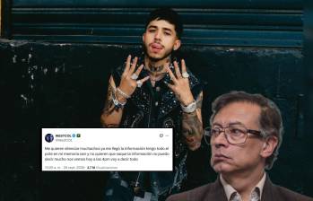 Un mensaje de Westcol provocó la confusión por parte del expresidente Gustavo Petro. Fotos: @westcol y Colprensa