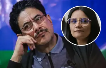 Angie Rodríguez, exdirectora del Dapre, e Iván Cepeda, candidato presidencial. Foto: Colprensa / cortesía