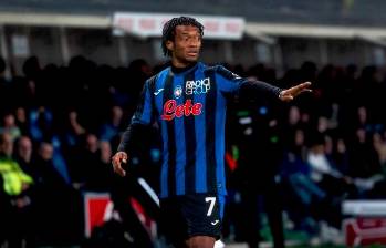 Juan Guillermo Cuadrado, uno de los colombianos que sigue en competencia en la actual Champions con el Atalanta. FOTO @Atalanta_BC