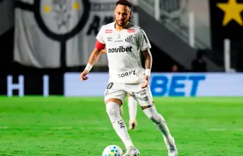 El futbolista brasileño Neymar es la gran figura del Santos. El jugador ha manifestado su voluntad de ri al Mundial Norteamérica 2026. Foto: Getty
