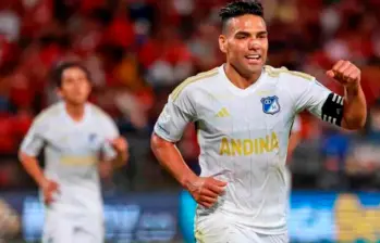 Falcao García suma 156 días sin jugar por lesiones desde que llegó a Millonarios en julio del 2024. FOTO: Manuel Saldarriaga