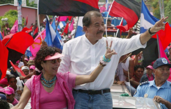 El presidente de Nicaragua, Daniel Ortega, y la vicepresidenta Rosario Murillo. 