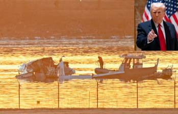 El siniestro aéreo ocurrió este miércoles en la noche, muy cerca del aeropuerto de Washington. FOTO: AFP