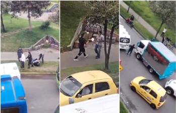 En un video quedó registrada la pelea que al parecer fue generada por un choque simple. FOTOS: Capturas de video 