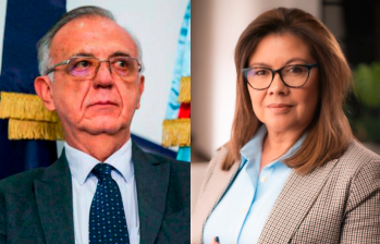 El ministro de Defensa, Iván Velásquez, y la ternada a Fiscalía, Luz Adriana Camargo, han trabajado juntos por más de una década. FOTO: Cortesía. 