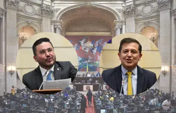 Se “ajusta” la competencia: Jorge Eliécer Laverde y Andrés Castro toman fuerza para llegar a la Contraloría. FOTOS: Colprensa y Senado