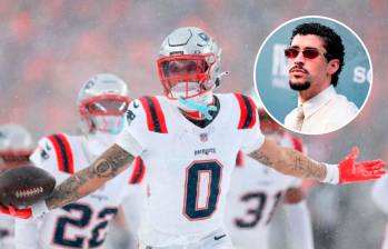 El jugador de origen colombiano Christian González jugará este domingo en el Super Bowl en el que Bad Bunny se presentará en el show de medio tiempo. FOTOS: Getty