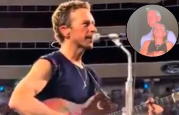 Chris Martin, vocalista de Coldplay, advierte a sus seguidores del uso de la Kiss cam en un concierto celebrado en Madison, Estados Unidos. Fotos: capturas de video redes sociales
