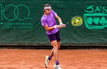 El antioqueño Miguel Tobón Jr. en acción durante una competencia en el Club Campestre Medellín. FOTO EC 