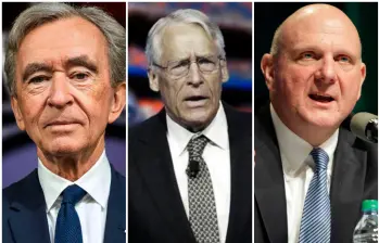 El magnate francés Bernard Arnault lidera el ranking de propietarios de equipos deportivos más ricos del mundo en 2026, le siguen Rob Walton y Steve Ballmer. FOTOS: GETTY Y CORTESÍA