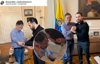 El doctor José Villafañe ha publicado en sus redes sociales sus consultas con el presidente Petro en la Casa de Nariño. FOTOS: @drjosevillaf