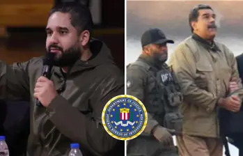 A la izquierda Nicolás Ernesto Maduro Guerra, hijo mayor de Nicolás Maduro Moros (derecha). Foto: Redes Sociales/Getty.