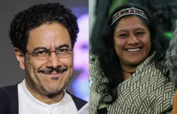 Iván Cepeda, candidato presidencial y su fórmula para la vicepresidencia, Aída Quilcué. Foto: Colprensa. 