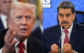 A la izquierda, Donald Trump; a la derecha, Nicolás Maduro. FOTOS: AFP
