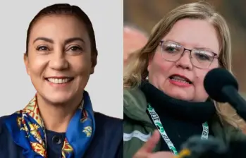 Carolina Restrepo, nueva directora del ICBF, y Astrid Cáceres, quien dirigió la entidad durante algunos años del gobierno Petro. Foto: ICBF/Colprensa.