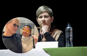 Verónica Alcocer fue recibida en Suecia por su mejor amiga. Fotos: Colprensa y diarios sueco Expressen