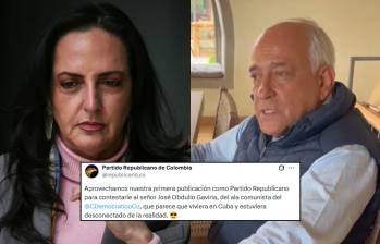 El Partido Republicano, que ahora lidera María Fernanda Cabal, se fue contra el excongresista del Centro Democrático José Obdulio Gaviria. Foto: Colprensa/Captura de video.