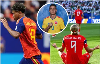 Tanto Lamine Yamal como Erling Haaland señalaron que lo hecho por el mediocampista de la Selección Colombia marcó un hito inolvidable en sus vidas cuando apenas iniciaban su vínculo con este deporte. FOTO: Tomada de redes sociales @jamesdrodriguez, @SEFutbol y @nff_landslag