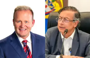 Daniel Newlin, abogado y empresario estadounidense, y el presidente Gustavo Petro. Foto: Redes sociales/Colprensa.