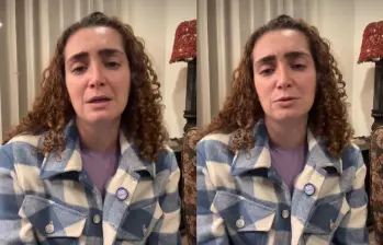 Luisa Lafaurie Cabal es la propietaria de una tienda de postres en Bogotá. FOTO: Captura de video