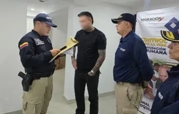 Un extranjero con circular roja de Interpol fue capturado el 16 de enero en el municipio de Sopetrán, Antioquia. FOTO: Migración Colombia 