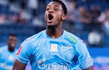 Jhon Jader Durán tiene su ficha en 25 millones de euros, lo que representa una caída de 7 millones respecto a los 32 millones de euros que registraba en diciembre. FOTO: Tomada de redes sociales @zenit_spb