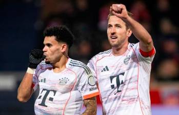 El futbolista colombiano Luis Díaz, de 29 años, es una de las figuras del Bayern Múnich de Alemania. Tiene una relación de cercanía con el delantero inglés Harry Kane. Foto: tomada del x de @LuisFDiaz19