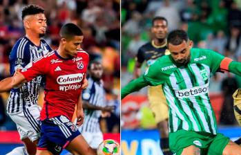 Fainer Torijano y Edwin Cardona, dos jugadores claves en DIM y Nacional para encarar el clásico paisa. FOTOS: Jaime Pérez y Camilo Suárez