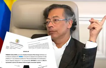 Presidente Gustavo Petro sancionado por desacato. Foto: Colprensa