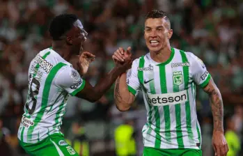 Marino Hinestroza y Mateus Uribe son titulares de Atlético Nacional para el duelo ante Junior. FOTO MANUEL SALDARRIAGA