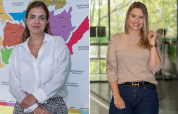 Margarita Arango (izquierda) y Vanessa Palacio (derecha) asumieron desde hace casi seis meses la gerencia de Teleantioquia y Telemedellín, respectivamente. Canales relevantes en la región. Fotos: Esneyder Gutiérrez. 