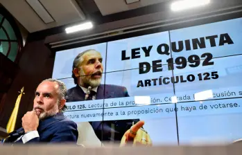 Según el ministro, hay un antecedente que corrobora su tesis: la consulta anticorrupción de 2018, cuando sí se habría leído la proposición. “Allí se presentó un concepto favorable a la proposición”. FOTO Colprensa