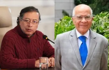 El presidente de Colombia, Gustavo Petro, y el exministro de Justicia Alfonso Gómez Méndez. FOTO CORTESÍA PRESIDENCIA
