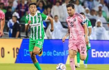 Lionel Messi estuvo en enero pasado en Medellín disputando el juego amistoso que Inter Miami le ganó a Atlético Nacional 2-1. Foto: Andrés Camilo Suárez Echeverry