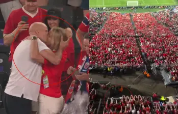 El beso de Solbakken a su esposa tras clasificar a Noruega y el “remo vikingo” se vuelve viral. Foto: captura de video X @SC_ESPN y @ultras_clips