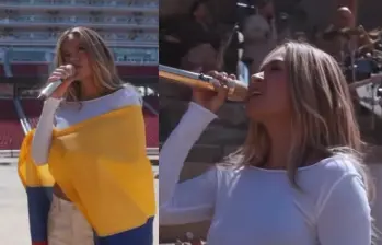 Con ‘Milagros’, Karol G cerró su participación en un concierto que reunió a más de 30 artistas. Foto: captura de video transmisión ‘Colombia: Voces por la vida’.