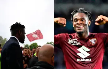 El delantero colombiano Duván Zapata es uno de los capitanes del Torino italiano, para el que juega desde 2023. FOTOS: TOMADA DEL X DE @TorinoFc