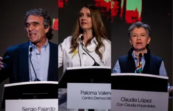 Claudia López fue senadora y alcaldesa de Bogotá; Sergio Fajardo, alcalde de Medellín y gobernador de Antioquia y Paloma Valencia es senadora del Centro Democrático. FOTO: Julio Herrera.