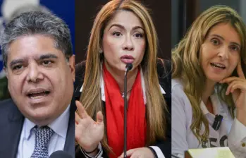 Por un presunto plan para atentar contra su vida, al contralor Carlos Hernán Rodríguez, la representantes Catherine Juvinao y a la senadora Paloma Valencia se le fortalecieron los esquemas de seguridad. Fotos: Colprensa
