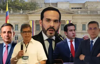 Ya son cuatro los ministerios confirmados por Abelardo de la Espriella. Miguel Gómez Martínez dirigirá la cartera de Hacienda; Fabio Arjona Hincapié estará al frente de Ambiente; Rodrigo Lara asumirá el Ministerio del Interior; y el mayor general (r) Jorge Eduardo Mora López encabezará el Ministerio de Defensa. Foto: Colprensa.