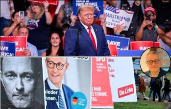 Camilo Rojas (en el círculo) ha analizado las campañas políticas de los últimos años. FOTOS AFP y cortesía