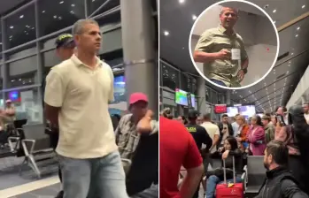 Nuevo video del hombre que agredió a mujer en el aeropuerto El Dorado de Bogotá. FOTOS: Capturas de video 