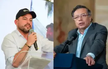 Por tecnología, la nueva capacidad adjudicada estará liderada por las plantas térmicas, que aportarán 2.276,8 MW, seguidas por los proyectos solares, con 1.546,9 MW, y los eólicos, con apenas 246 MW. En la foto, ministro de Minas y Energía, Edwin Palma; y el presidente Gustavo Petro. Foto: Cortesía