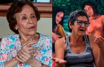 Blanca Uribe y Pastora García estuvieron en la entrega de los premios en Bogotá. FOTO: EL COLOMBIANO.