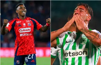 Brayan León Muñiz llegó a siete goles en los últimos nueve clásicos paisas. Facundo Batista tuvo su debut anotador en uno de los partidos más emocionantes del fútbol local. FOTO manuel saldarriaga 