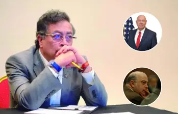 El presidente Gustavo Petro. Foto detalle arriba encargado de Negocios John McNamara. Foto detalle abajo embajador Daniel García-Peña. FOTOS Presidencia - Colprensa - Embajada de Estados Unidos en Colombia