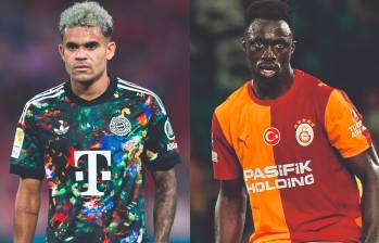 Luis Díaz (Bayern de Múnich), Dávinson Sánchez (Galatasaray) y Luis Javier Suárez (Sporting de Lisboa) tienen partidos este martes en la Liga de Campeones. FOTOs getty 