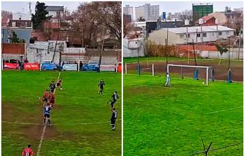 En la Liga del Mar del Plata en Argentina se anotó el gol más rápido del año. FOTOS: Capturas de vídeo