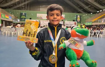 Santiago Agudelo fue el ganador de Colombia en la categoría Sub-10 rápidas absoluto. FOTO: Cortesía