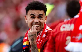 El extremo colombiano logró quedar campeón de la Premier League con Liverpool esta temporada, siendo pieza importante en el equipo del holandés Arne Slot. FOTO: REDES SOCIALES LIVERPOOL